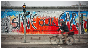 Graffiti wall with abstract design