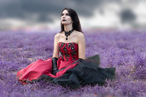 velvet dress in purple grass velvet dress in purple grass